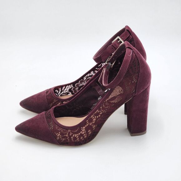 Call It Spring Ivana Lace Ankle Strap Heels Size 8.5 - Picture 5 of 10